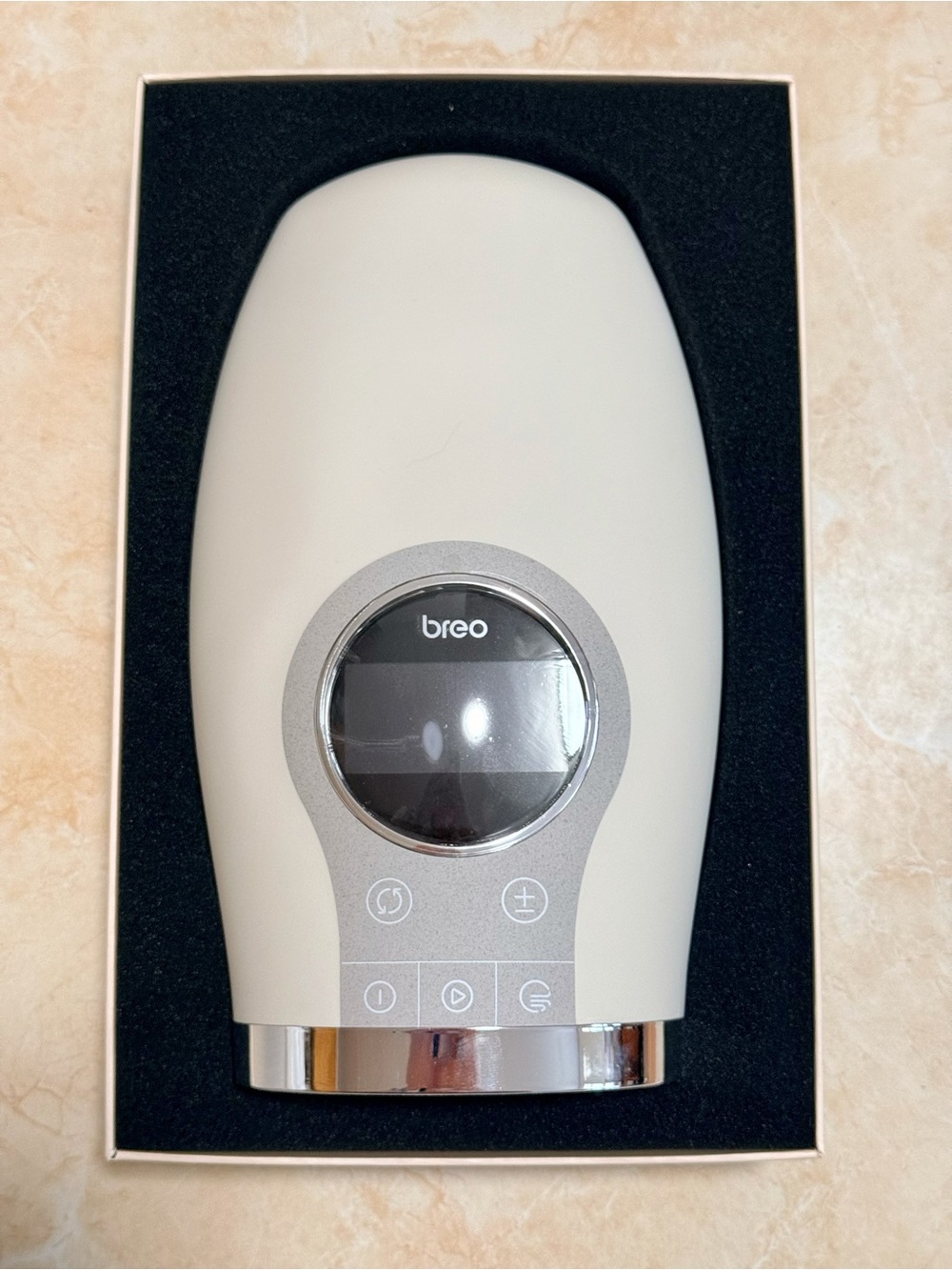Breo WOWOS Cordless Rechargeable Hand Massager w Air Pressure Heat Compression